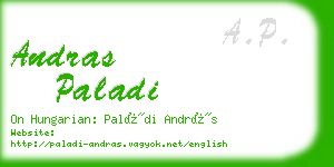 andras paladi business card